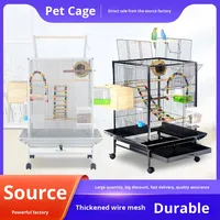 Fabricant de cages pour animaux de compagnie fourni directement, vente en gros de cages pour cockatoos, cages à oiseaux multifonctionnelles, série B03, cadre métallique haut de gamme