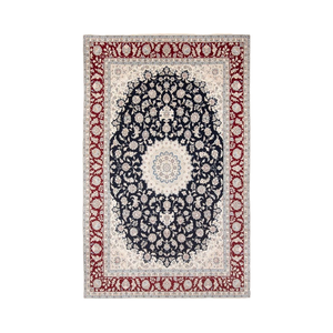 พรมปูละหมาดขนสั้นแบบเปอร์เซียสมัยใหม่ ทำจากขนสัตว์/ไหม ทอมือ เป็นมิตรกับสิ่งแวดล้อม ทนต่อการยับ กันลื่น ลายดอกไม้ ชุดพรมปูพื้น - Product Image 3