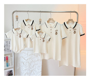 Nhà Máy Bán Hàng Trực Tiếp của Phụ huynh-Con Dresses Polo Áo Sơ Mi Cho Một Gia Đình Ba Và Bốn Mẹ Và Quần Áo Trẻ Em - Product Image 1