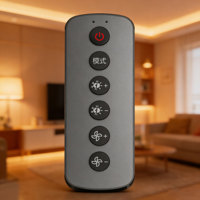 Control Remoto Infrarrojo Mini de 6 Teclas Personalizado, Plateado, con Código Fijo, Compatible con BLE y RF, Modelo RCT006