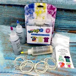 Kit scolaire complet 3 couleurs Kit de teinture textile pour vêtements Kit d'artisanat Teintures pour vêtements permanents