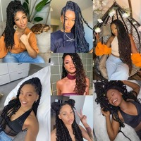 Extensions de cheveux humains bouclés au crochet, pré-bouclées, style Pixie, avec nœuds miracle et effet plumeux