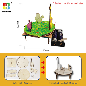 Juego de Marionetas de Sombra LED de Madera Ecológicas Hanwenge, Juguete Educativo No Tóxico para Manualidades, para Niños y Colaboración entre Padres e Hijos - Product Image 2