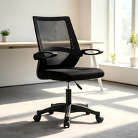 Chaise de bureau ergonomique pivotante noire à hauteur réglable en maille, haute qualité, vente chaude
