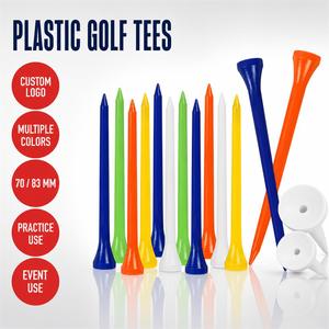 Tee <span class=keywords><strong>de</strong></span> <span class=keywords><strong>golf</strong></span> en plastique personnalisé avec logo, 70 mm, 83 mm, tee <span class=keywords><strong>de</strong></span> <span class=keywords><strong>golf</strong></span> professionnel coloré avec tête <span class=keywords><strong>de</strong></span> 11 mm pour l'entraînement et les tournois - Product Image 1