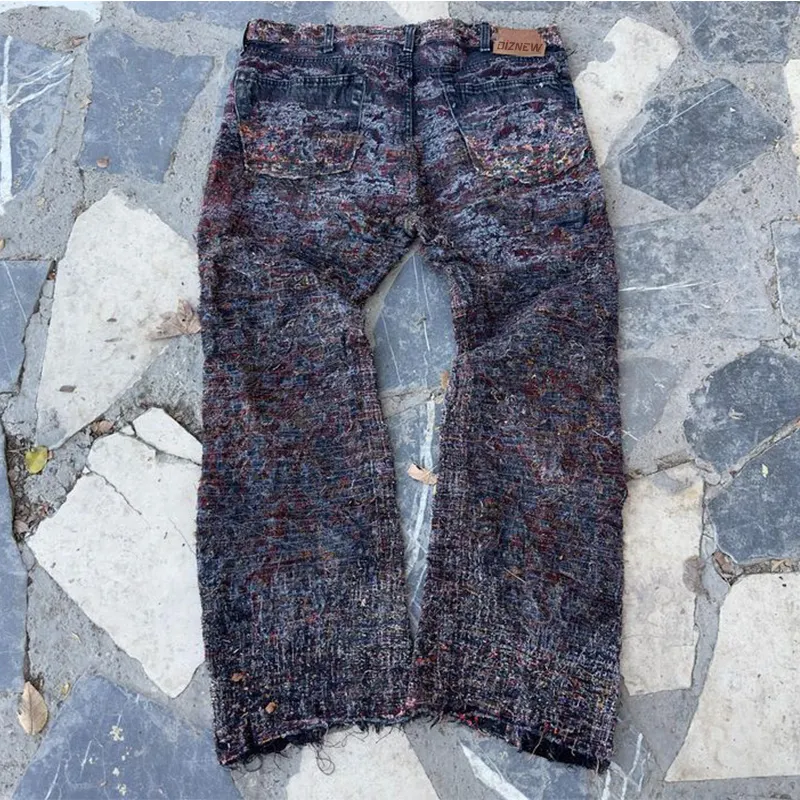 DIZNEW Vente à chaud de vêtements de style de rue 2024 Fabricant de jeans baggy stretch pantalon d'occasion pour homme