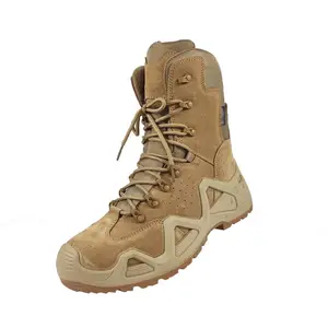 Outdoor Training Desert Tactical Steel Toe Safety Boots for Men with Waterproof Lining