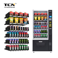 Máquina Expendedora Comercial de Snacks y Bebidas TCN de Gran Capacidad con 48 Ranuras, Módulo de Calentamiento y Cuerpo Totalmente de Acero para Negocios Minoristas