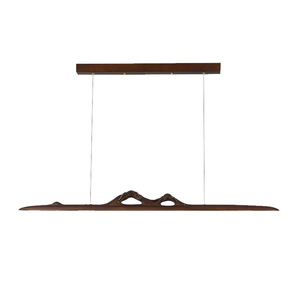 Lámpara de Techo LED Estilo Wabi-Sabi, Inspirada en el Zen, de Madera de Nogal Negro Norteamericano y Pantalla de Cobre, para Sala de Estar o Comedor - Product Image 5