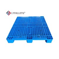 LYPALLETS Grande taille Heavy Duty Three Runners Palettes en plastique Stockage d'entrepôt et étagères de rayonnage sélectif Palettes