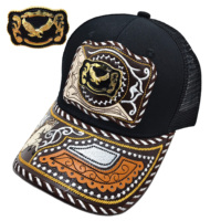 Gorra de Béisbol Unisex con Logo 3D de Metal Estilo Occidental, Estampado en Serigrafía, Cierre a Presión, Moderna, de Mezclilla y Lona, para Pesca y Playa