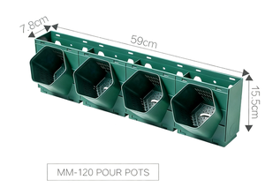 Green <b>Wall</b> <b>Planter</b> Modular <b>Vertical</b> Garden Plastic <b>Planters</b> with Drainage Holes for Flower Green Plants Modern Eco-Friendly - Product Image 3