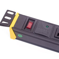 Barre d'alimentation 1U à 8 prises, montage en rack 19 pouces, norme américaine, avec protection contre les surtensions pour armoire serveur et rack réseau