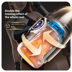 Gobelet d'entraînement à rotation automatique pour hommes adultes, réduit la sensibilité, améliore l'endurance, manchon réaliste à grande vitesse, machine sexuelle - Product Image 5