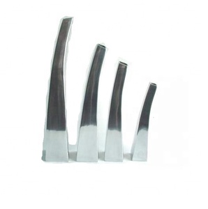 Cast Aluminium <b>Flower</b> Vase Square and Curled Shape With <b>Mirror</b> Polish Available in Mat Finish Also Home Decoration Vase - Product Image 1
