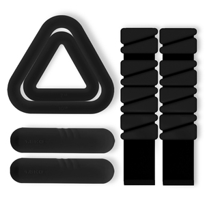 Black Pilates Accessories Set Silicone Wrist Ankle <b>Weights</b> Ring-<b>Weight</b> Barbell <b>Dumbbells</b> Home Gym Eco-Friendly Durable Exercise - Product Image 1