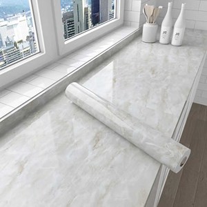 Pellicola in pvc di marmo bianco nero lucido <span class=keywords><strong>per</strong></span> la membrana in lamina di PVC <span class=keywords><strong>per</strong></span> armadietto in MDF con rivestimento adesivo <span class=keywords><strong>per</strong></span> mobili - Product Image 2