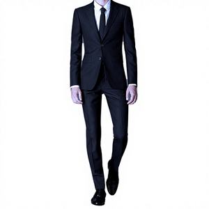 Pantalon de Costume Professionnel pour Homme, Lot de 2, Simple Boutonnage, Fermeture Éclair, Respirant, en Tissu Peigné, Tendance - Product Image 2