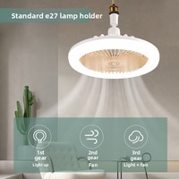 Ventilateur de plafond LED E27 moderne et minimaliste avec fonction aromathérapie, lampe de chambre silencieuse, luminaire électrique pour bureau et salle à manger