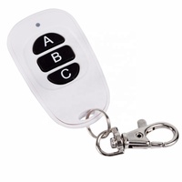 Télécommande universelle sans fil à code d'apprentissage HFY512C, puce RF, pour porte de garage automatique, 433,92 MHz, portée 30 m, piles AAA, 3 boutons, ABS