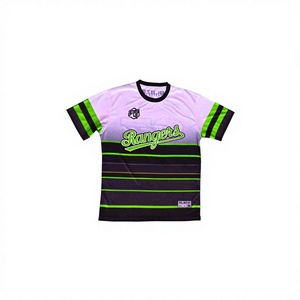 Blaze Fight Wear Custom manufacturer Softball Jerseys High-Performance Men's Printed Neck Breathable Quick Dry Men's T-<b>Shirts</b> - Product Image 1