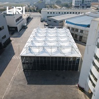 Tente modulaire géante personnalisée à double étage en structure pyramidale pour événements et centres commerciaux