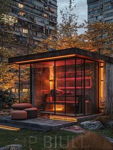 ห้องซาวน่าอบไอน้ำกลางแจ้งติดตั้งง่ายซาวน่ากลางแจ้งประสบการณ์<span class=keywords><strong>พิเศษ</strong></span>สามารถวางในลานสวนโรงแรม - Product Image 3