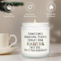 Bougie en cire de soja à la lavande de haute qualité, cadeau d'anniversaire amusant pour femmes, vous êtes incroyable, décoration de bureau inspirante, cadeau