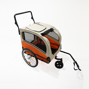 Remorque de vélo pliable portable de 80 kg <span class=keywords><strong>avec</strong></span> <span class=keywords><strong>attelage</strong></span> universel pour vélos de montagne/urbains, idéale pour le transport d'animaux et d'épicerie - Product Image 4