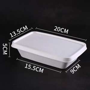 The Best  Bagasse Compartment Disposable Biodegradable Lunch Boxes Food Container - Product Image 3