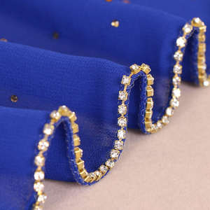 ฮิญาบของผู้หญิงระบายอากาศได้ดีผ้าโพกหัวชาติพันธุ์สีทึบปรับแต่งได้ยอดนิยมมีสไตล์ดูไบแฟชั่น - Product Image 5