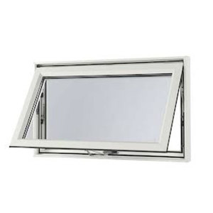 Piezas de manivela abatibles de estilo de lujo alemán de vinilo superior de diseño personalizado ventanas de ideas de diseño abatibles UPVC - Product Image 1