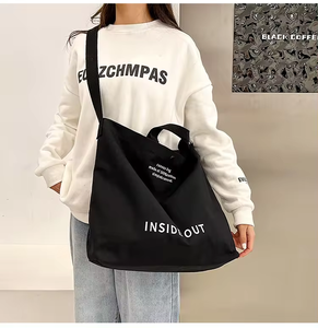 ECO Oversize Weekend Heavy Fabric Canvas Cotton Shopping Tote <b>Bag</b> Women/men Gift Handbag With Strong Strap Custom logo - Product Image 5