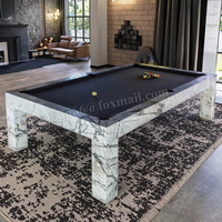 Table de billard moderne de luxe en bois massif de 6 pieds et 9 pieds avec poche en cuir fantaisie et coussin en ardoise Design à neuf boules en marbre