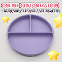 Offre Spéciale sans BPA sucette tasse alimentation en Silicone de qualité alimentaire durable de haute qualité personnalisable couleur bébé assiette