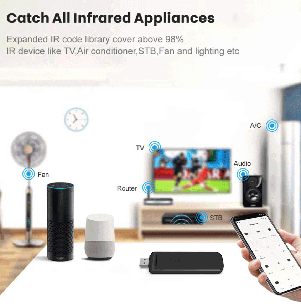 universal remote control ir rf tuya