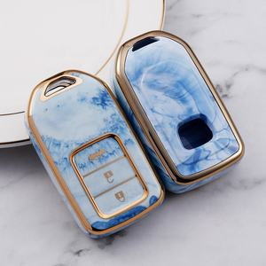 Penutup kunci Mobil Aksesori Mobil giok mewah untuk Honda Accord Civic Passport <span class=keywords><strong>Pilot</strong></span> Odyssey Ridgeline HRV CRV pelindung kunci cerdas - Product Image 3