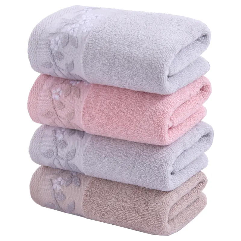 Atacado Hand Towels Conjunto de 2 Padrão Floral 100% Algodão Absorvente Macio Toalha Decorativa para Banheiro