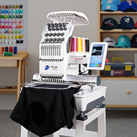 Machine à broder FUJA Smart Stitch à 10 aiguilles, tête simple, informatisée, numérique automatique, pour casquettes, chapeaux, chemises, usage commercial et domestique