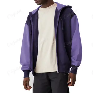 2023 Logo kustom hoodie hitam kosong berat mewah 100% katun 420 G S M hoodie crop pria kelas berat