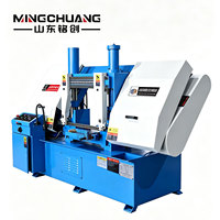 Sierra de Cinta Horizontal de Doble Columna Semiautomática Hidráulica GB4240 para Corte de Metal con Motor Principal de 4kW
