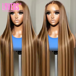 Perruque de cheveux humains 40 pouces, densité 250, ultra-lisse, blond 613, frontale HD 13x6 13x4, pré-épilée, pour <span class=keywords><strong>femme</strong></span>, 300g, frontale transparente - Product Image 6