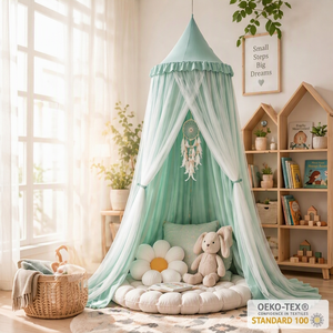 <span class=keywords><strong>Baldacchino</strong></span> per <span class=keywords><strong>Letto</strong></span> Principessa per Bambine, Zanzariera Conica Sospesa con Rete e Bordo Arricciato, Tenda da <span class=keywords><strong>Letto</strong></span> in Cotone per Cameretta - Product Image 5