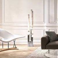 Nouvelle lampe de sol en marbre espagnol en acier inoxydable avec LED pour usage hôtelier, modèle simple et design