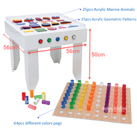 Table sensorielle LED pour la thérapie de l'autisme, table à lumière changeante de couleur pour équipement de salle sensorielle pour enfants