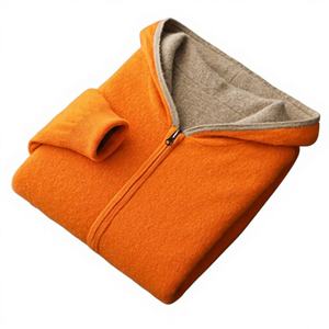 Cárdigan de lana de cachemira para hombre, nuevo modelo otoño-invierno 2026, de cuello medio alto, con cremallera, grueso, de color liso, estilo casual y tejido holgado. - Product Image 1