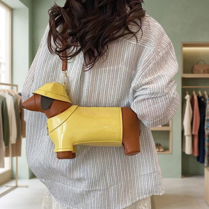 Nouveau Sac Bandoulière Femme en Cuir PU Style Chapeau de Chien, Vintage, pour Tous les Jours, Été comme Hiver, Fermeture Éclair, Sangle Unique - Product Image 3