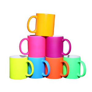 Taza Moderna de Cerámica de 11 oz para Sublimación Fluorescente con Cuchara Incluida para Regalos Personalizados/Decoración del Hogar/Regalos - Product Image 3