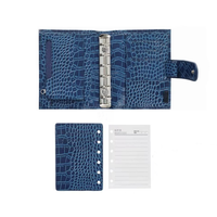 En gros Crocodile Imprimer Feuilles Mobiles A5 A6 A7 6 Anneau En Cuir Budget Classeur Planificateur Avec 4 Cartes Poche Ziplock Enveloppes
