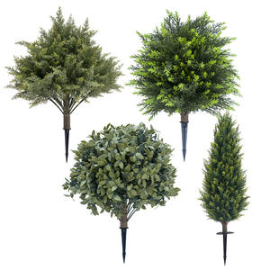Boule de buis artificielle, modèle de simulation de plante, cèdre, buis, bonsaï, plante réelle, bonsaï naturel, plantes artificielles - Product Image 1